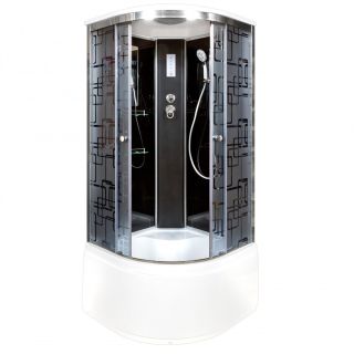 Душевая кабина Deto BМ4510 с электрикой BLACK 100х100х220 см